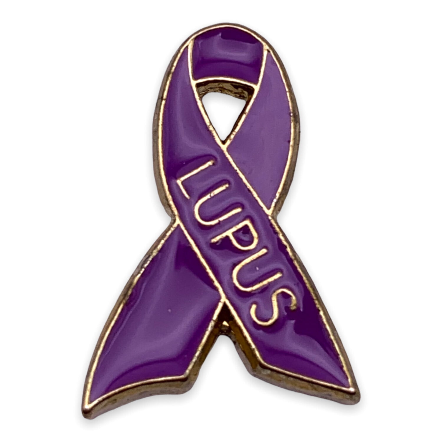 PinMart's Domestic Violence Awareness Butterfly Purple Ribbon Enamel Lapel  Pin 