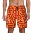 thumbnail image 2 of Picia A Big Hot Dog pattern Mens Swim Trunks with Compression Liner Stretch Beach Shorts Quick Dry with Zipper Pockets No-Chafing Board Shorts-XX-Large, 2 of 9