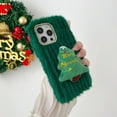 thumbnail image 2 of Allytechgroup Plush Case for iPhone 16 Plus, Fluffy Warm Smooth Faux Fur Case with Cute Stylish Christmas Doll, Lightweight Soft TPU Shock-Absorbent Non-Slip Drop Protection Phone Case - Green, 2 of 9
