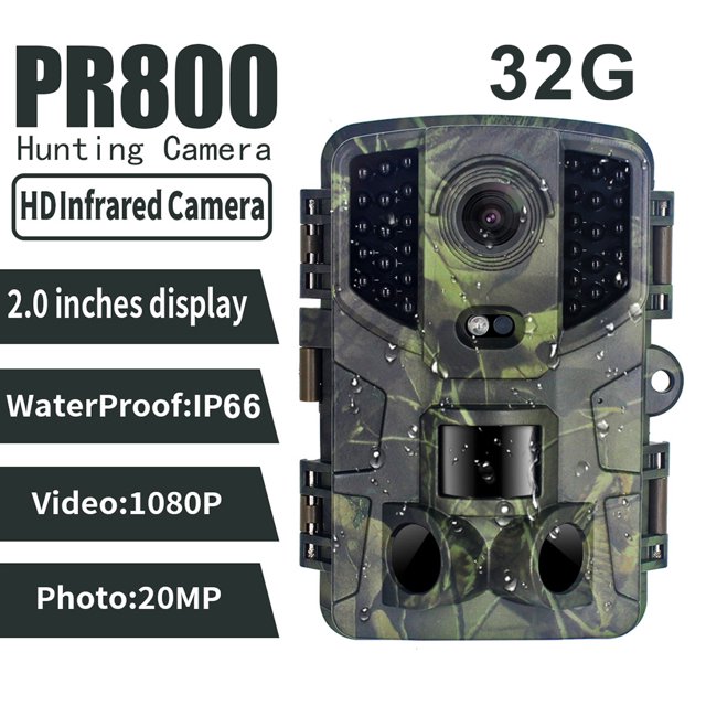 Cámara de caza de asuda 20MP 1080P Cámara de sendero IP66 IR impermeable IR LED Vista nocturna Videocámara, sin tarjeta de memoria Jooan Modelo
