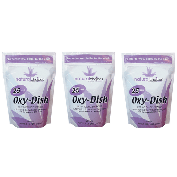 Natural Choices Oxy-Dish Dishwasher Pods, 3-Pack