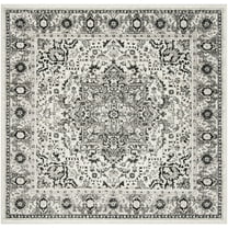 SAFAVIEH Skyler Boniface Medallion Area Rug, Grey/Ivory, 8' x 8' Square