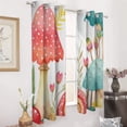 thumbnail image 3 of Colorful Mushroom Garden Print Luxury Window Curtains Blinds for Living Room Kids Bedroom Bathroom Kicthen Door Home Decor 2 Panels, 3 of 6
