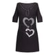 thumbnail image 2 of Mini vestido de manga corta con estampado de cuello redondo y hombros descubiertos informales sexy para mujer Fridja  qw1201, 2 of 6