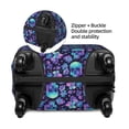 thumbnail image 2 of Fuzoiu Blue Flower Skull Print Suitcase Cover,Washable Luggage Covers for Suitcase,Elastic Luggage Protector Cover,Scratch Resistant Travel Suitcase Covers-Small, 2 of 7