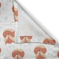 thumbnail image 4 of Ambesonne Fox Valance Pack of 2, Vintage Animal Sleeping, 54"X12", Coral Beige, 4 of 5