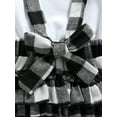thumbnail image 6 of Qiylii 3Pcs Infant Girls Outfit Long Sleeve Top+Plaid Suspenders Shorts+Headband, 6 of 8