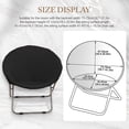 thumbnail image 2 of Saucer Chair Slipcover Removable Polyester Washable for Furniture Protection Black, 2 of 11