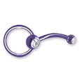 thumbnail image 2 of Designer Stainless Steel Plated Sgss Curv Bb W Gem Ball & Ensl 14G (1.6Mm) 7/16 (12Mm) Made In China -Jewelry By Sweet Pea Creations, 2 of 2