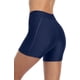 thumbnail image 4 of Dnzceghtig Charmo - Bañador para mujer con bolsillos, pantalones cortos de tabla sólida, pantalones de natación Boyleg L, 4 of 5