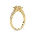 thumbnail image 4 of AFFY Shank Halo Solitaire Engagement Rings for Women, Center 6x4.5mm Pear and Round cut Lab Created Moissanite Ring In 14K Solid Yellow Gold Size-6, 4 of 6