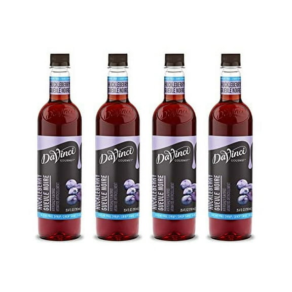 DaVinci Gourmet Sugar-Free Huckleberry .. Syrup, 25.4 Fluid Ounce .. (Pack of 4)