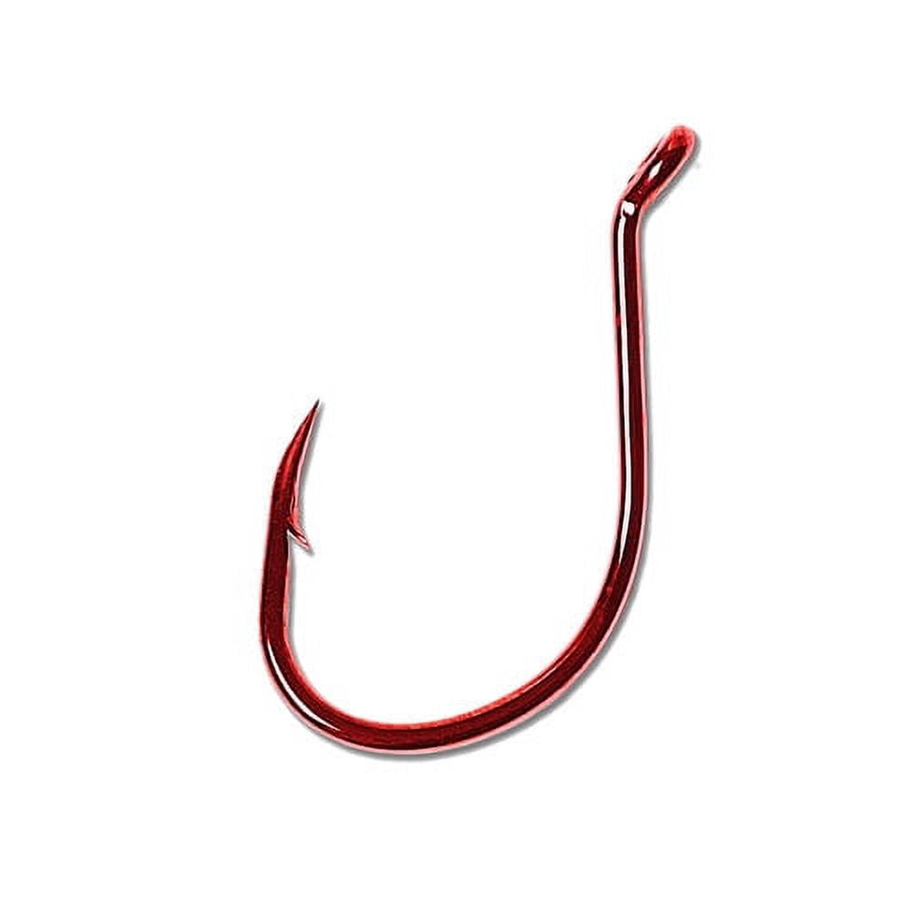 Lazer Sharp L1RGH-4 Octopus Short Shank Hook, Red, Size 4, 10 Pack