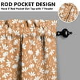 thumbnail image 5 of Rod Pocket Kitchen Curtain Set 3-Piece, 27.5x36 Inch Valance & Tier Drapes, Polyester Pongee Cafe Curtains for Living Room, Bathroom, Farmhouse Rustic Country Window Treatments., 5 of 6