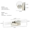 thumbnail image 6 of Hunter - Lenlock 2-light Brushed Nickel, Medium Size Vanity Light, Dimmable, Modern Style, for Bedrooms, Dining, Living Rooms - 19925, 6 of 7