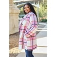 thumbnail image 6 of Double Take Full Size Plaid Button Up Lapel Collar Coat, 6 of 11