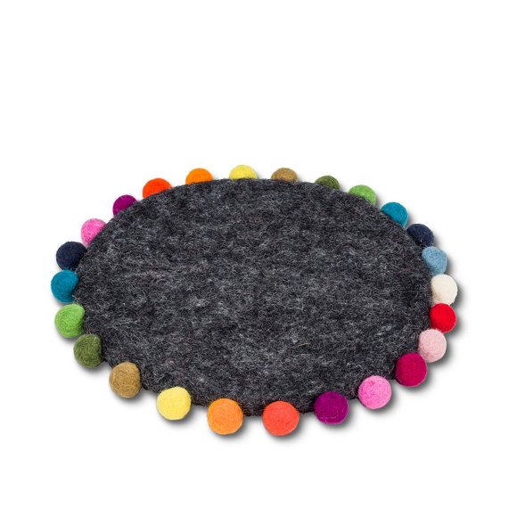 Set of 12 Pompom Edge Trivet