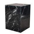 thumbnail image 3 of 20" Black Marble Square Block End Table, 3 of 5
