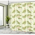 thumbnail image 5 of Ambesonne Leaves Shower Curtain, Frangipani Palm Leaf Graphic, 69"Wx84"L, Pastel Green Multicolor, 5 of 5
