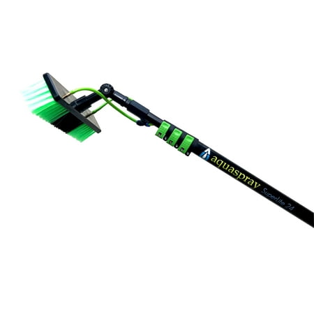 Window Cleaning & Solar Washing Tool - Water Fed Pole Brush (24 Foot