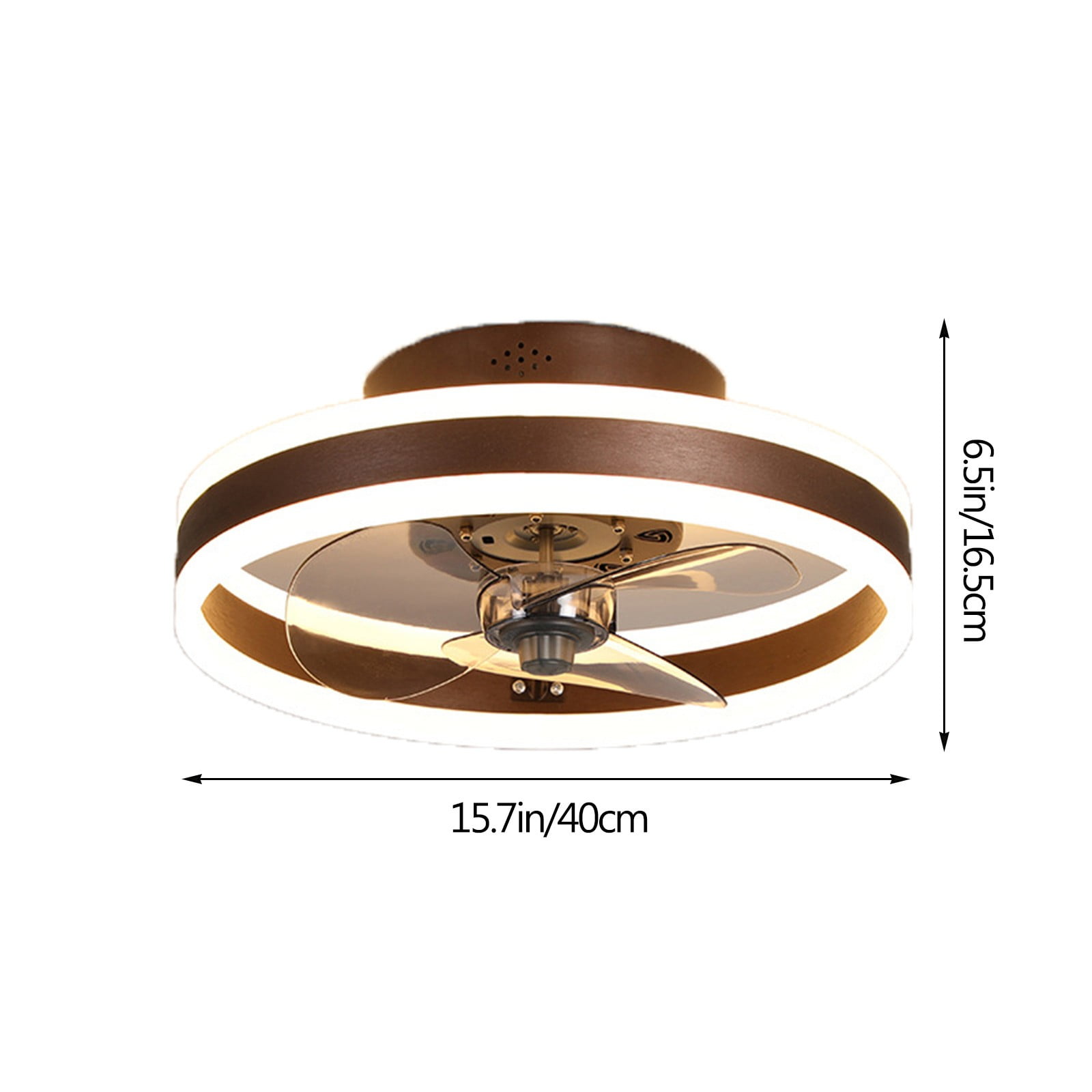 Ycandiee Ceiling Fan, Low Profile Ceiling Fans with Lights and Remote, Semi Flush Mount Low Profile Fan