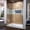 Brushed Nickel with White Base, variant on DreamLine Flex 32 in. D x 60 in. W x 74 3/4 in. H Semi-Frameless Pivot Shower Door in Chrome with Left Drain Black Base Kit