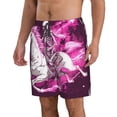 thumbnail image 2 of KLL Skull White Horse Men's Casual Summer Beach Shorts Hawaiian Shorts with Pockets-3X-Large, 2 of 5