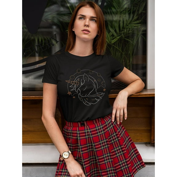 Unicorn Icon Shaped T-Shirt Women -Image by Shutterstock, Female x-Large