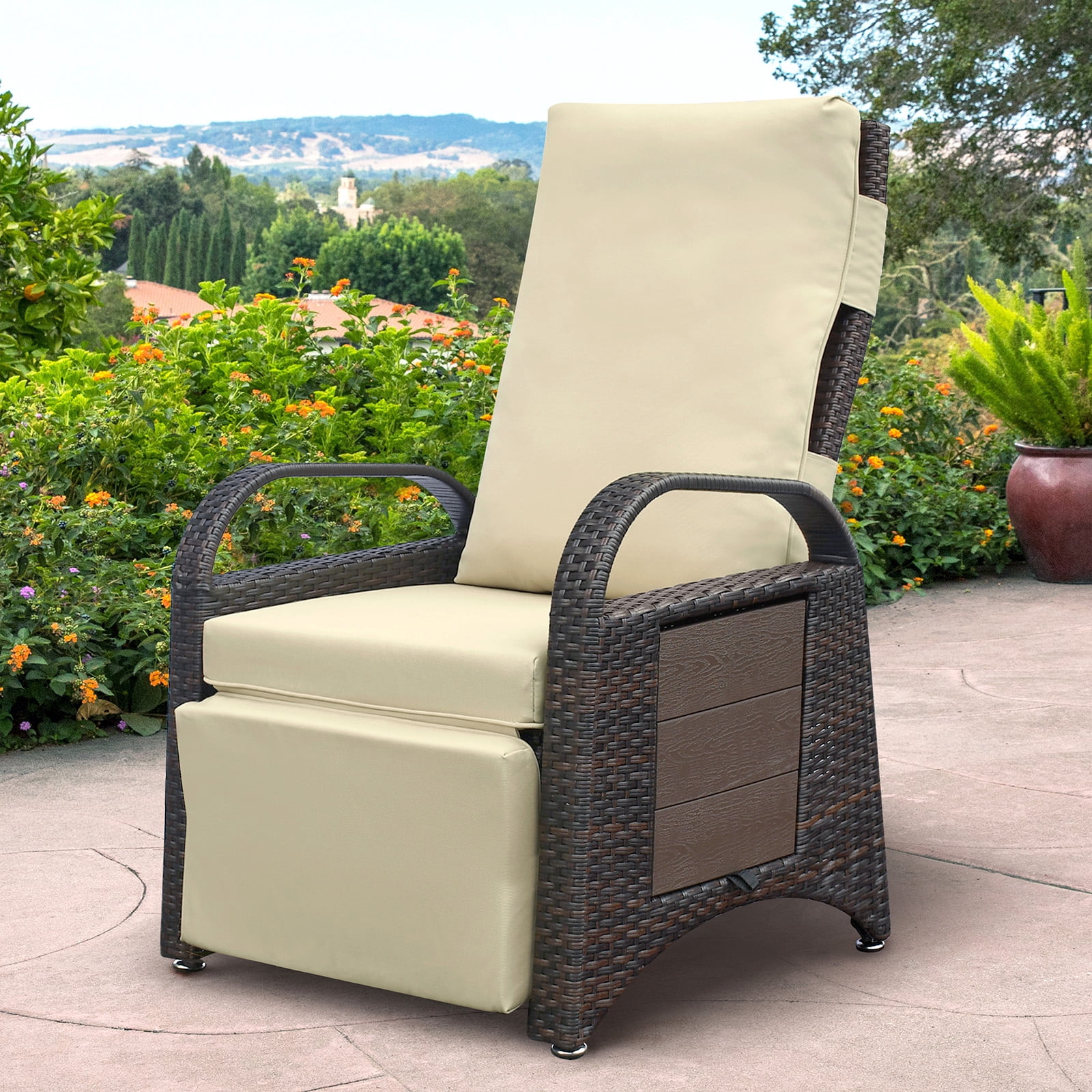 JP Outdoor Cushion for Indoor or Outdoor Recliner Chair,Khaki