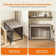 thumbnail image 5 of Renwick 38"W Industrial Dog Crate Furniture with Anti Skid Plush Mat, Gray, 5 of 8