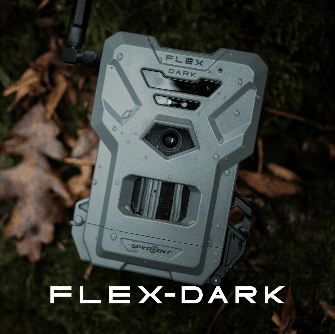 SPYPOINT Flex-Dark Cellular Trail Camera, 40MP Photos and 1080p Videos w/Sound, Double The Battery Capacity, GPS-Enabled, Dual-SIM LTE Connectivity, 100' Flash & Detection Range, 4 Capture Modes