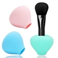 thumbnail image 1 of Fundas para brochas de maquillaje, estuche organizador de brochas de silicona para almacenamiento de maquillaje, soportes para brochas reutilizables para viajes, 3 uds., 1 of 5