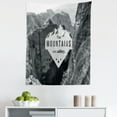 thumbnail image 1 of Adventure Tapestry, Mountains are Calling Landscape Picture with Words Art Print, Fabric Wall Hanging Decor for Bedroom Living Room Dorm, 5 Sizes, Grey Dark Grey, by Ambesonne, 1 of 1