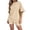 Khaki, variant on Womens 2 Pieces Short Sets Summer Short Sleeve Outfits Casual Matching Lounge Set with Pockets