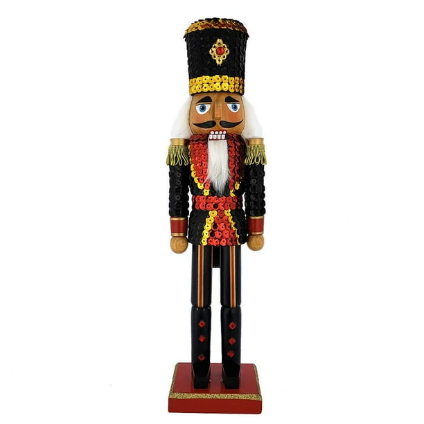 Soldier Sequin Nutcracker Blue Red Jacket And Top Hat 15 Inch Walmart Com Walmart Com