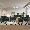 thumbnail image 6 of Pingliang Home 4 Piece Sofa Set,Sectional Sofa Couch with Storage Ottoman and Storage Pockets, L Shaped 3 Seater+Ottoman+Loveseat+Accent Chair,Living Room Furniture Set for Apartment Apt Living Room, 6 of 9