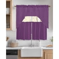 thumbnail image 2 of Grunge Street Style Painting Brush Print Ombre Design Illustration,Kitchen Curtain and Valance Set 3 Pieces,Rod Pocket Short Tier Curtains 36 Inch Length,Swag Topper Small Window Treatment for Cafe, 2 of 6