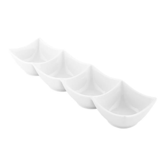 24 oz Square White Porcelain Cocktail Bowl Set - 14 3/4" x 3 3/4" x 2 1/4" - 1 count box
