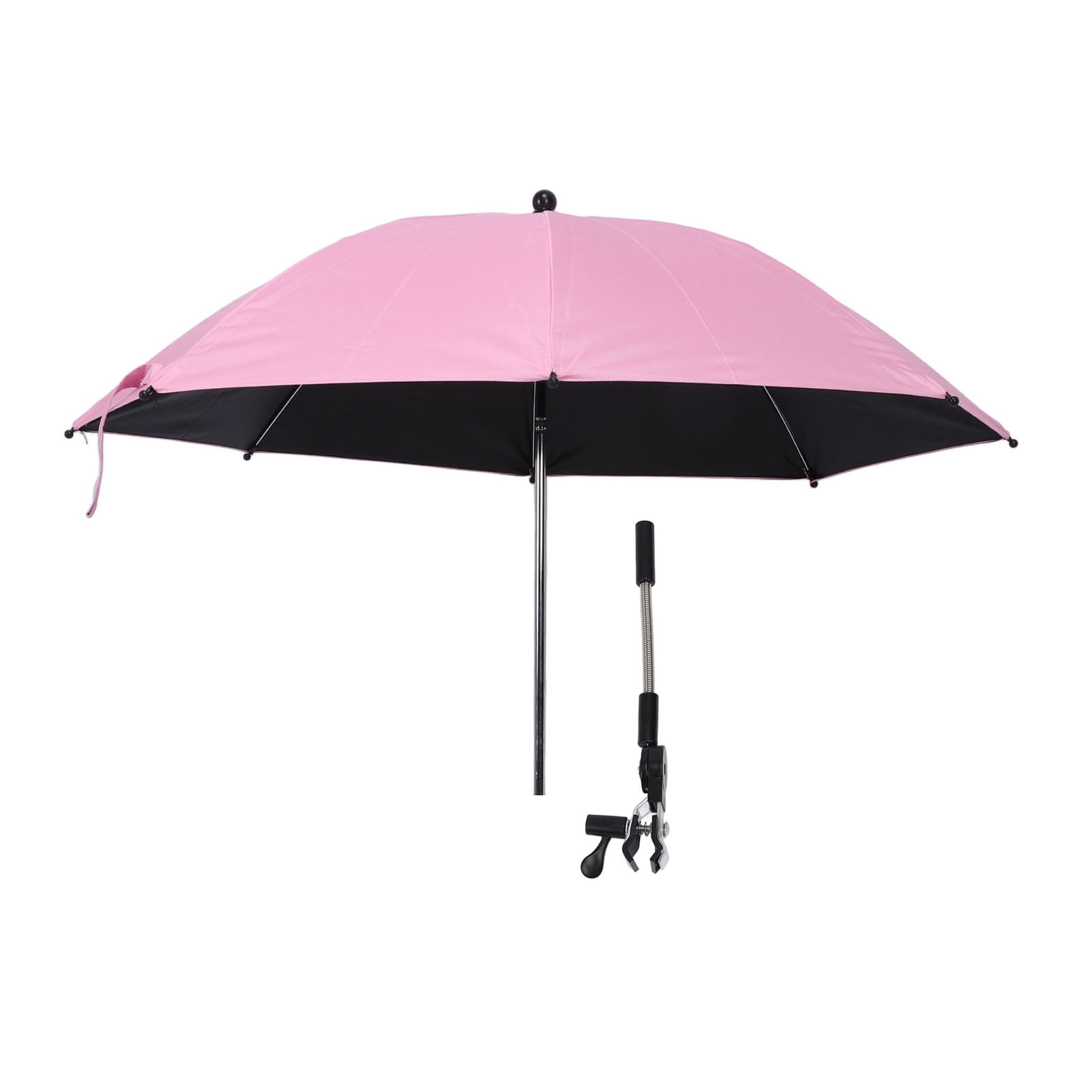 Pare-Soleil Poussette Universel Anti-UV - Protection Bébé Réglable Respirante Noire
