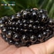thumbnail image 2 of Cuentas de piedra natural de 6, 8, 10 y 12 mm, color negro y dorado, cuentas redondas de ágata para hacer joyas, pulseras y collares hechos a mano, 15'', 2 of 5