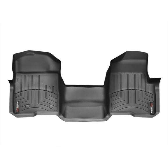 WeatherTech Custom Fit FloorLiners compatible with 2012-2014 Ford F-150 - 1st Row - Over The Hump, Black