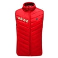 thumbnail image 4 of Lovskoo Women's and Men's Heated Jacket Vest Sleeveless Christmas Plus Size Heated Coat with 9 Heating Zones Winter Heating Coat Quilted Jacket Red, 4 of 6