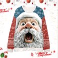 thumbnail image 2 of KHONTS Santa Christmas Sweatshirts for Men Funny Christmas Tops Crewneck 3D Printed Xmas Holiday Pullover Shirts A L, 2 of 4