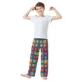 thumbnail image 2 of FORMRS Boys Pajama Pants with Pockets Size 6-8Y Kids Lounge Sleep Bottoms, Colorful Checkered Daisy, 2 of 8