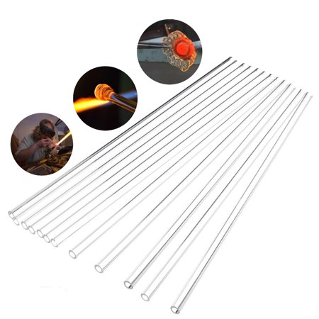 Ymokee 12 Pack Borosilicate Glass Tubing, 300 mm Industrial Glass Blowing Tube