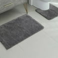 thumbnail image 5 of MK Gdledy Microfiber Bathroom Rugs , Soft Non-Slip Absorbent Bath Mat And U-Shaped Toilet Contour Rug，20" x 20"-U, 5 of 6