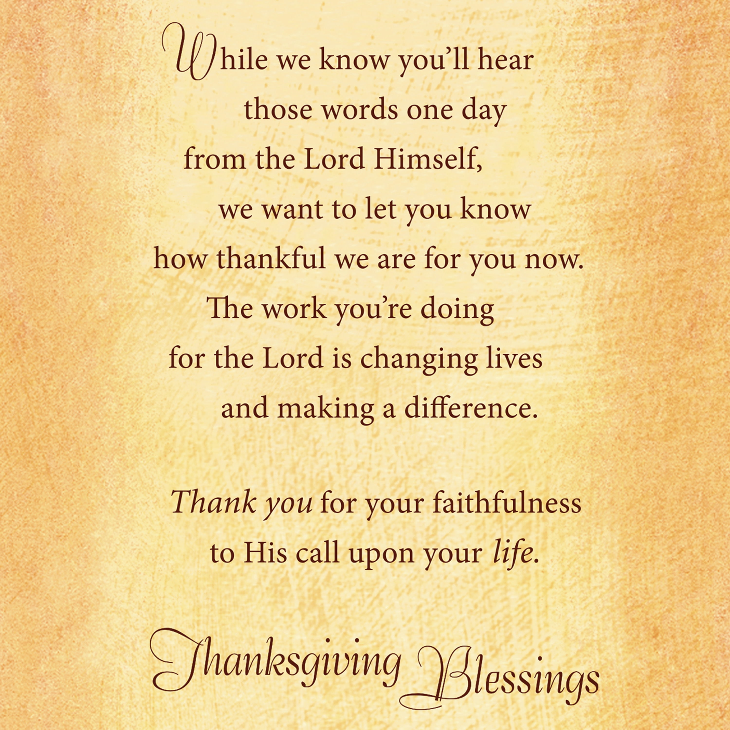 DaySpring Religious Thanksgiving Card (Thank You for Your Service), 1 Count