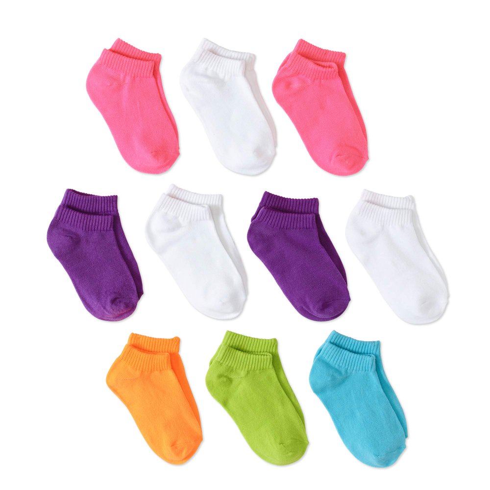 Hanes Hanes Toddler Girls Low Cut Socks, 10Pack