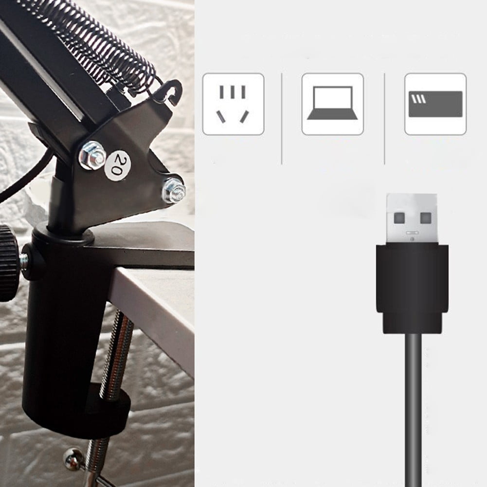 Professional Grade Led Magnifying Lamp Offering Flexible Lighting Modes Black A Fangkenuo