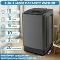 thumbnail image 4 of Qhomic Portable Washing Machine，17.8lbs Full Automatic Washer and Dryer Combo with Stainless Steel Drum, Drain Pump, Portable Washer for Apart, Drom, Home, Gray, 4 of 10